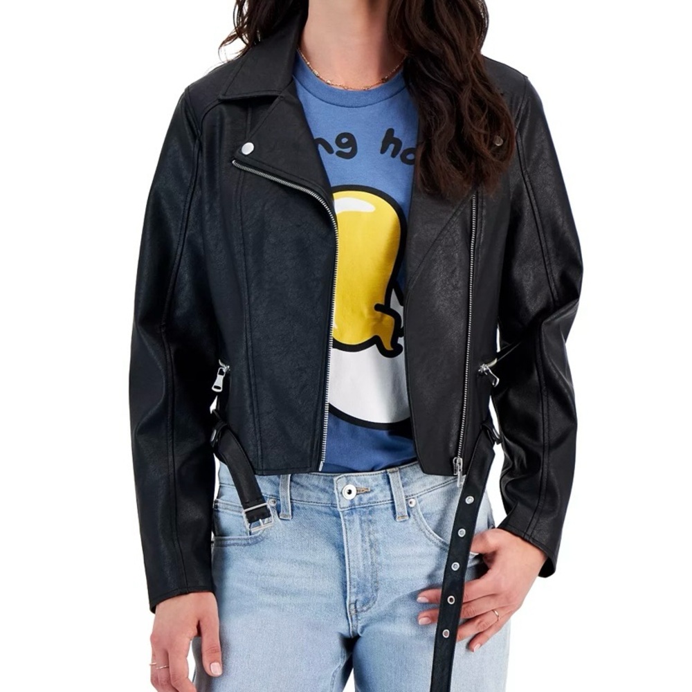 NWT Black Faux Leather jacket, Junior’s large